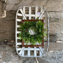 Load image into Gallery viewer, Wait Tabasco basket with boxwood wreath
